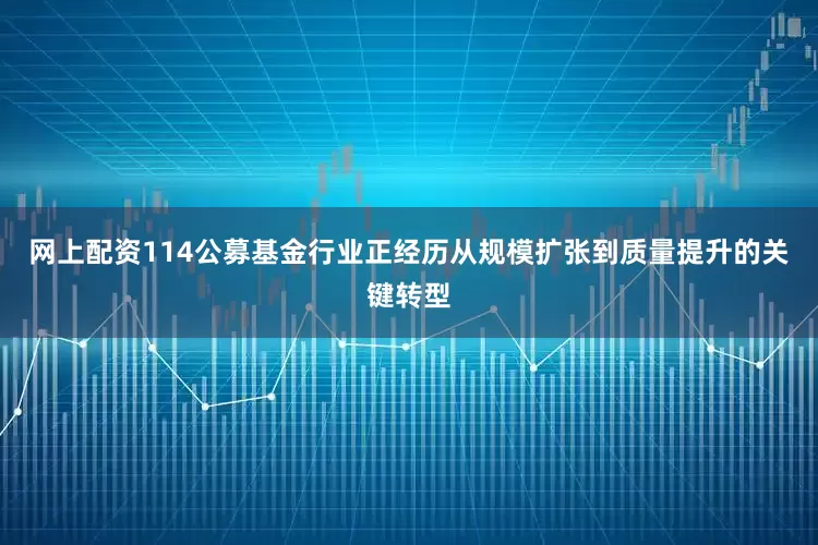 网上配资114公募基金行业正经历从规模扩张到质量提升的关键转型